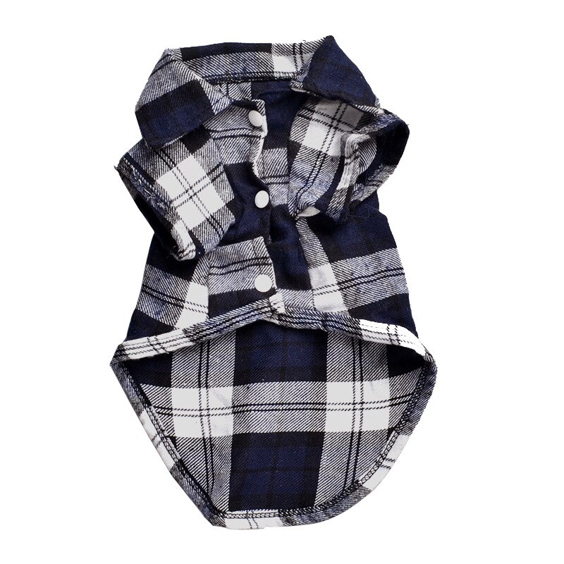 Plaid Hond Shirt Zomer Hond Kleding Voor Honden T-shirt Vest Puppy Pet Kleding Voor Honden Outfits Chihuahua Yorkshire Para perro: Blue / L