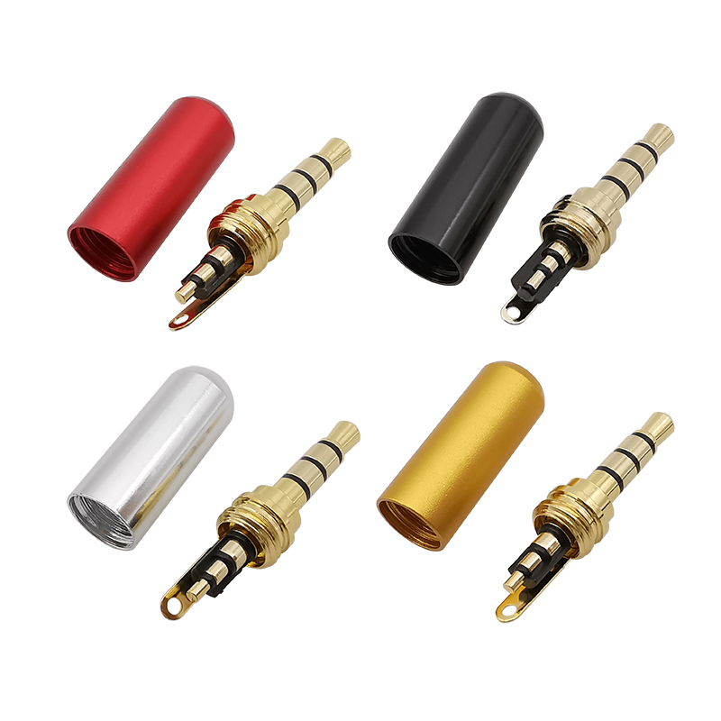 10 Pz Stereo 3.5mm Adattatore Spina Audio TRRS 4 Poli 3.5mm Maschio Spine Audio Cuffia Auricolare Martinetti AUX Cavo di Saldatura connettore