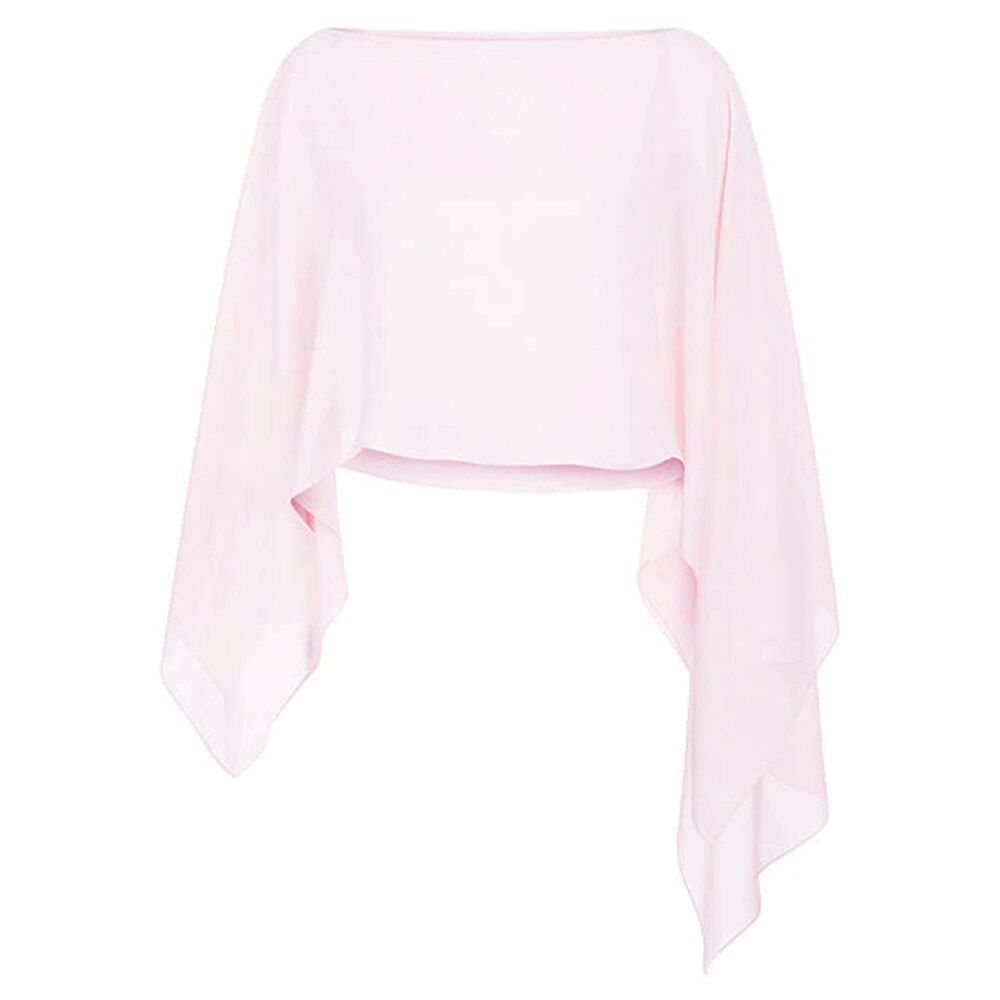 Capa de boda para mujer, chal de gasa rosa suave y ligero con botón, envoltura informal, capas formales de noche, capa de verano para mujer: pink