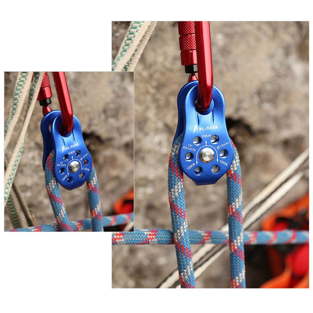Fixed Pulley Cable Trolley Pulley with Ball Bearing Rock Climbing Caving Aloft Work Rescue