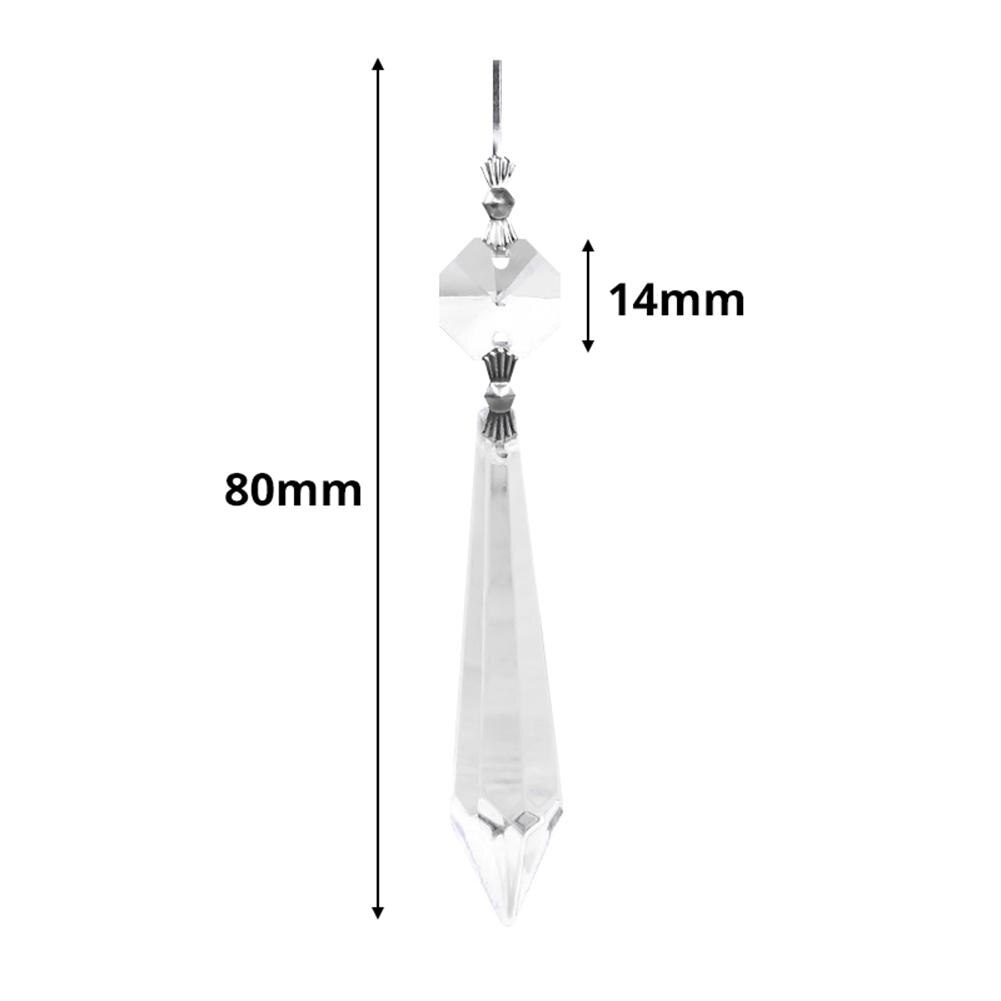 10x til gardiner skillevægge indgang løse perler lysekrone klart glas krystal lampe prisme hængende vedhæng sæt 38mm+14mm