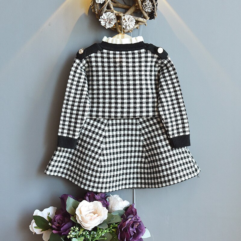 Conjunto de ropa de punto para niña, suéter de manga larga, Top y falda, ropa de otoño e invierno