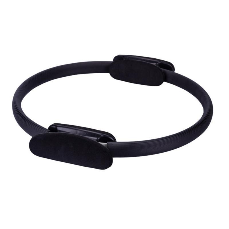 4 Kleur Draagbare Yoga Cirkels Pp En Eva Yoga Ring Geen Slip Handgrepen Yoga Pilates Ring Voor Indoor Sport Professionele praktijk: Black