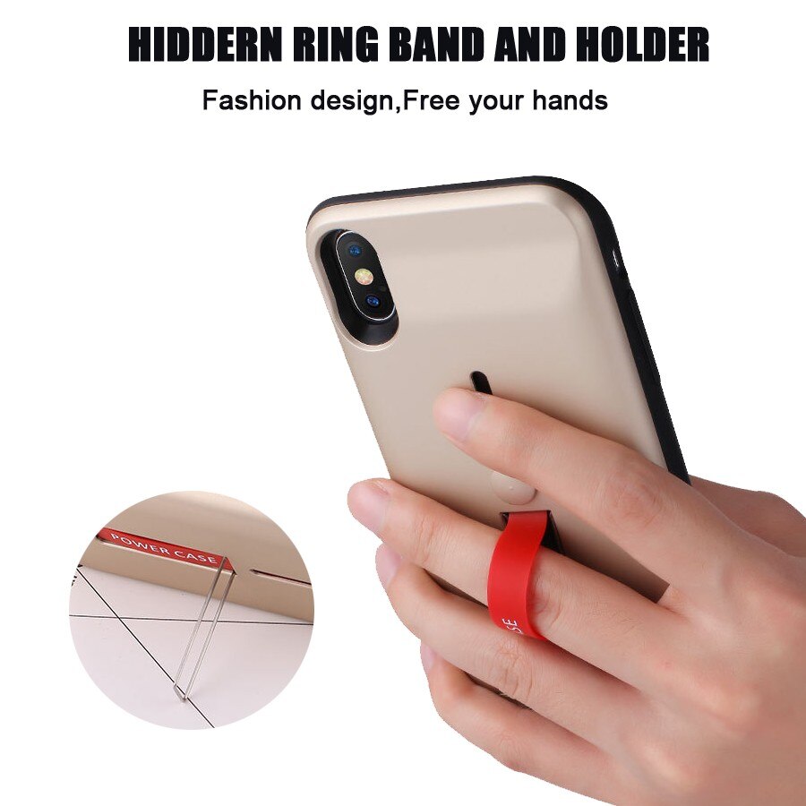 10000mAh Power Bank For iphone 6 6s 7 8 Plus Battery Charger Case For iphone X XS Max XR Battery Case Charger Case Backup