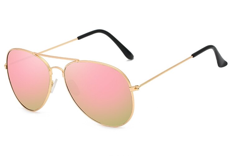 neue Pilot Spiegel Sonnenbrille Frauen/Männer Luxus Sonnenbrille Frauen Vintage Outdoor Driving Oculos De Sol UV400: C9 Gold Pink