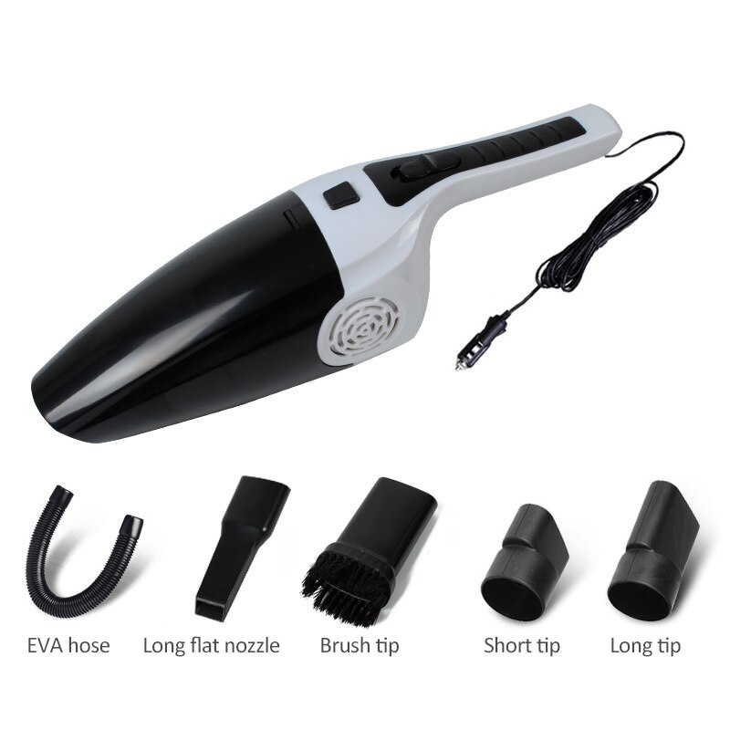 Aspirador de mano para coche, 12V, 120W, filtro húmedo y seco de alta potencia, aspirador silencioso para galletas y pelo de hollín, 1 ud.