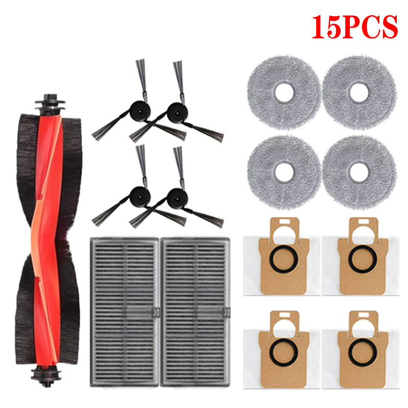 For Xiaomi Mijia M40 D110CN OMNI Infinite Robot Replacement Parts Main Side Brush Hepa Filter Mop Cloth Dust Bag Accessories: Pink