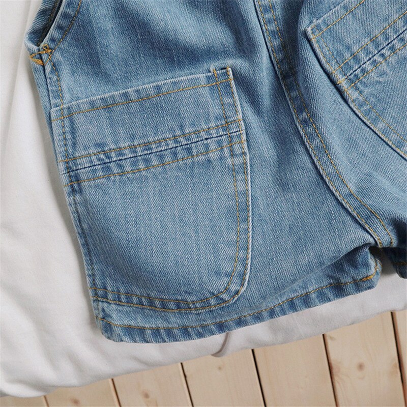 Enfants salopette pantalon décontracté enfant en bas âge enfants garçons filles solide pantalon bébé bleu clair Denim jarretelle pantalon Jean vêtements 1-6Y