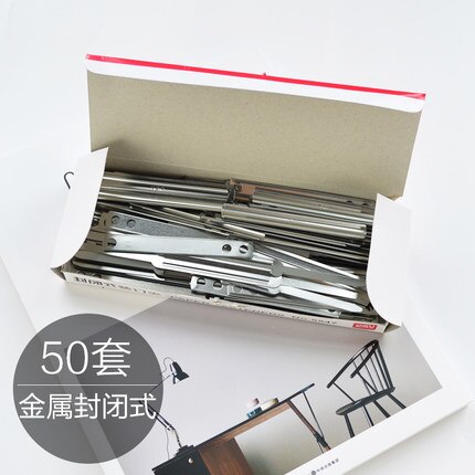 1 Pack 50 Sets Office Hardware Metal Office Binding Combs & Spines Metal Binder Iron: White