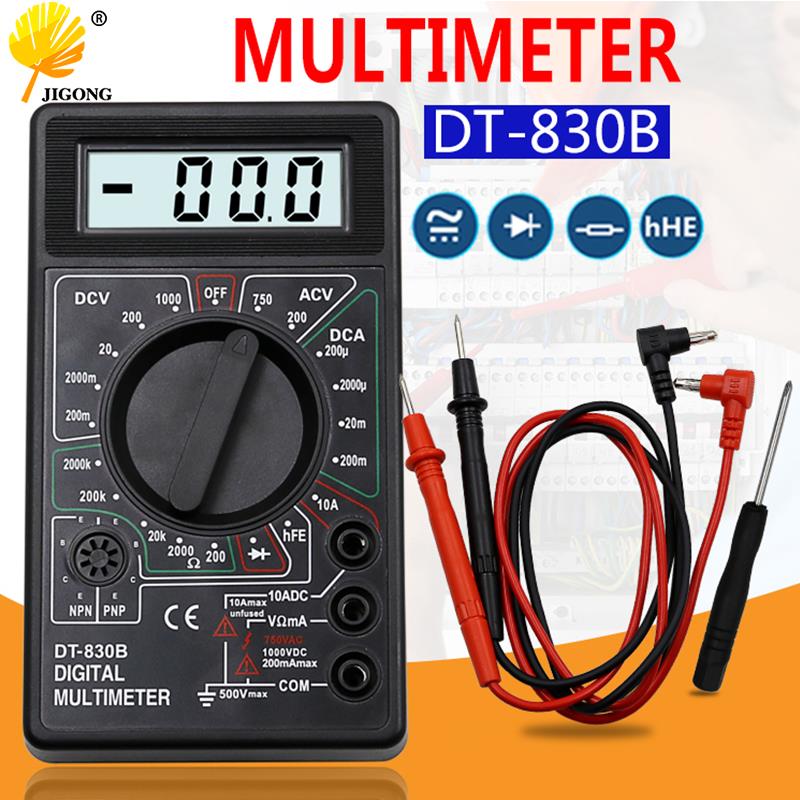 DT-830B Lcd Digitale Multimeter Ac Dc 750 1000V Voltmeter Amperemeter Ohm Tester Meter Digitale Multimeter