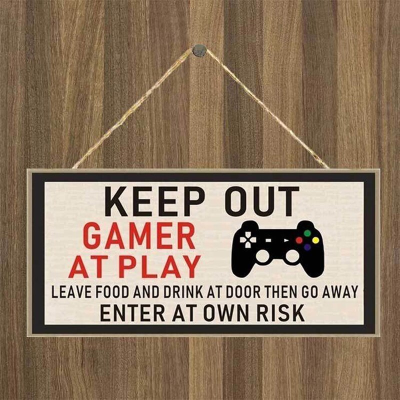 Houden Gamer Grappige Slaapkamer Zoon Brother Boyfriend Echtgenoot 10Cm * 20Cm