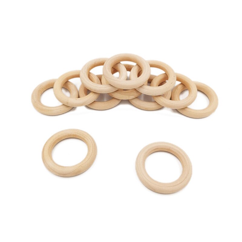 50 Pcs 15 Mm 0.59 "Beuken Houten Baby Tandjes Ringen Houten Baby Bijtringen Baby Accessoires Voor Baby Ketting Armband maken