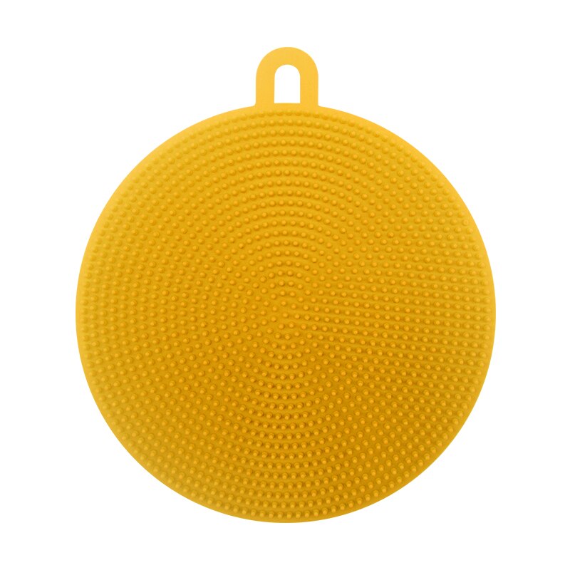 5PCS Silikon Küche Reinigung Pinsel Spülmaschine Schwämme Dish Waschen Schwamm Magie Wäscher Haushalt Pinsel Küche Zubehör: Yellow