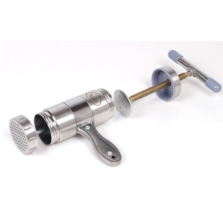 Máquina Manual para hacer Pasta, herramienta de cocina, 5 tipos de moldes para hacer fideos, prensa de pastelería, utensilios de cocina OK 0286, 1 ud.