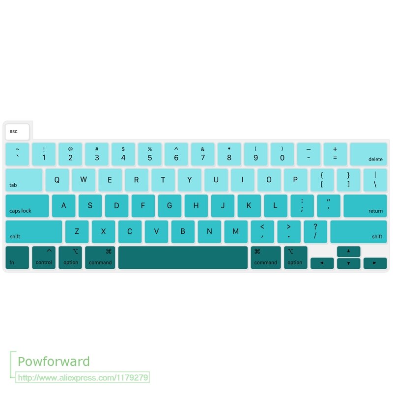 Silicone Keyboard Cover Protector Silicone Skin for MacBook Pro 16 inch Release with Touch Bar & Touch ID A2141: fade Green