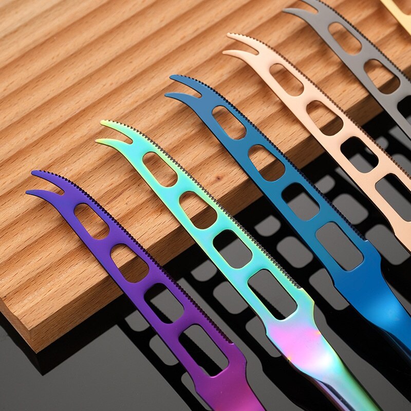 Stainless Steel Butter Knife With Hole Multifunctional Cheese Dessert Jam Knife Cutlery Tool Kitchen Toast Bread Knife