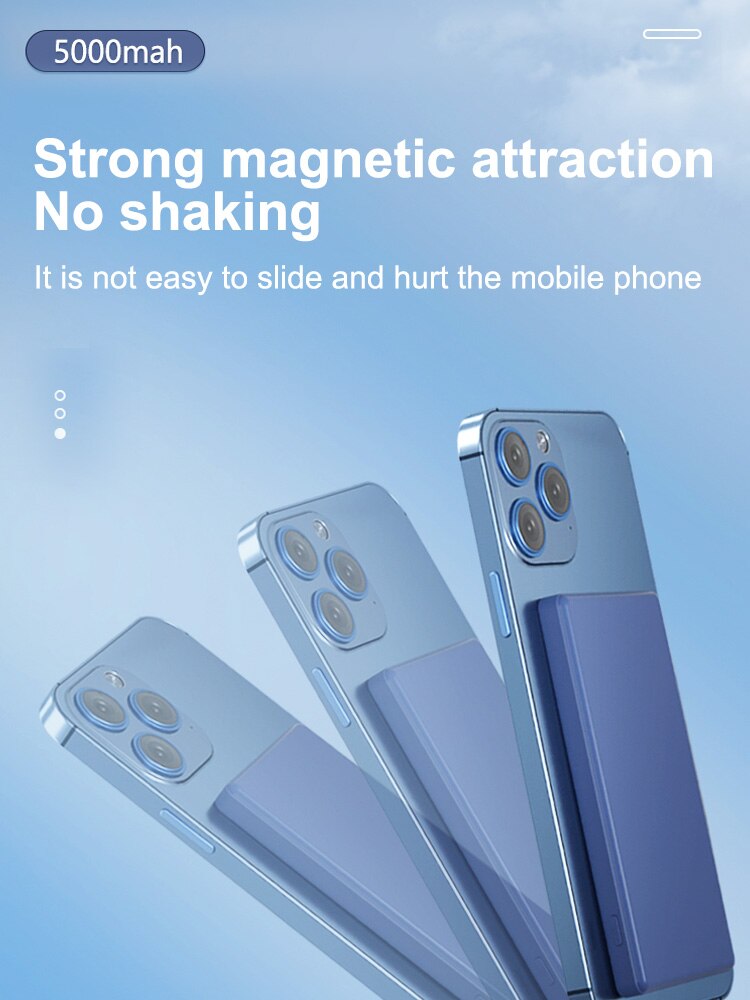 Powerbank Portable power bankWireless External battery Magnetic External battery fast charge Portable battery telephone portable