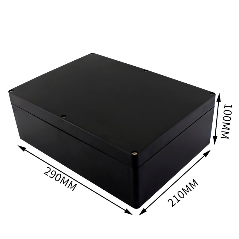 Black Outdoor Waterproof Enclosure Plastic Box Electronic Project Instrument Case Electrical Project Box Junction Box Housing: 290-210-100