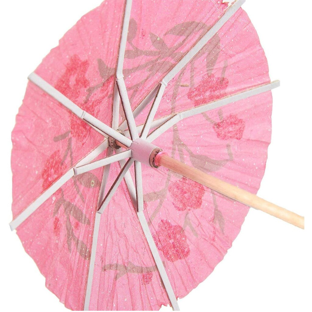 50Pcs Paper Drink Cocktail Parasols Umbrellas Luau Sticks Tropical Hawaiian Party Wedding Paper Umbrella Decoration Bar Decor