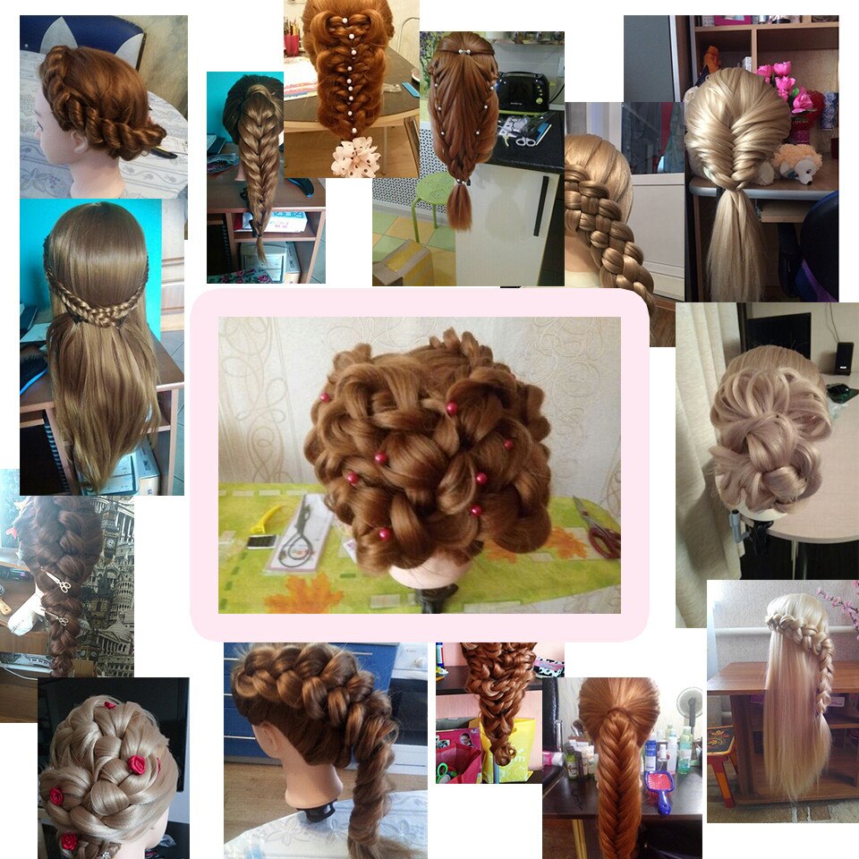 Cammitever frisørhoved 20 " gylden praksis makeup hoved mannequin dukke