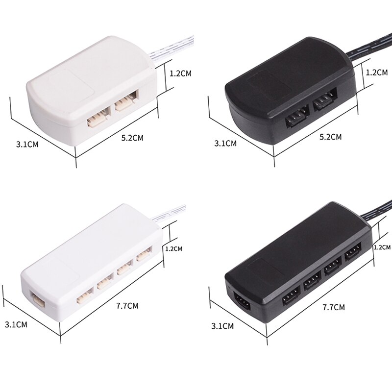 Pluggable Wire Distributor Box for Connect 4pin RGB LED Strip Light 1 to 4 1 to 9 Junction Box Connector