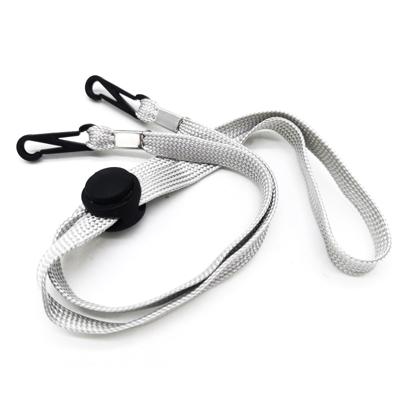 Ceinture creuse Durable 64cm visage bouclier cordes Anti-perte fronde réutilisable sans trace confortable nouvelle pendaison cou Style masque lanière: 5pcs grey