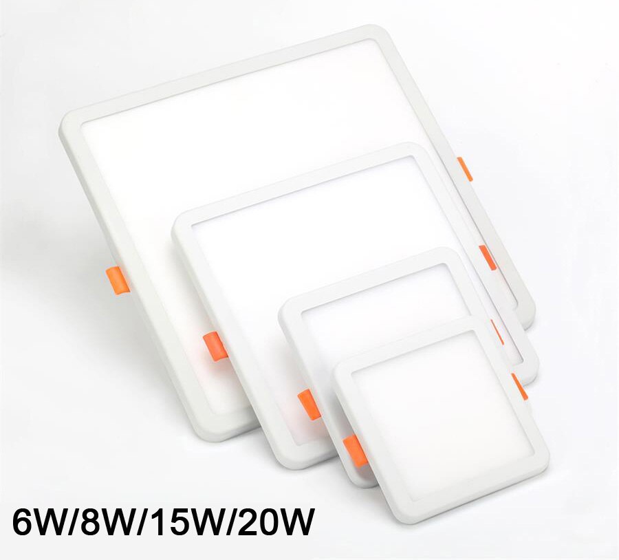 6w 8w 15w 20w led-panellampe indbygget led-downlight til loftet, justerbar panellampe med udskåret hul, indendørslampe  ac110v 220v