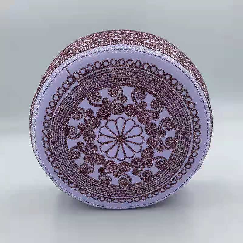 Hoed Mannen Vrouwen Aanbidding Saudi Arabië Platte Top Tulband Moslim Cap Gebed Islam Egyptische Kufi Topi Print Borduurwerk Zomer Winter