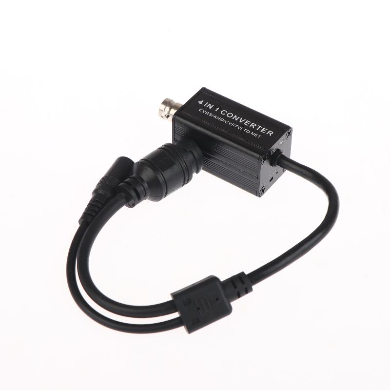 AHD/TVI/CVI/CVBS 4-in-1-Signalwandler RJ45-Ausgang BNC-Eingang DC 5-15 V H.265 RTSP-Adapter für Überwachungskamerasystem