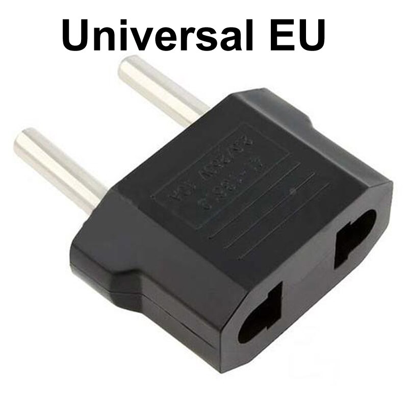 1 stuks EU Plug Adapter 2 Pin naar EU 2 Ronde Pin Plug Socket Input AC 110 V-250 V 10A Travel Plug Converter Power Adapters 220V
