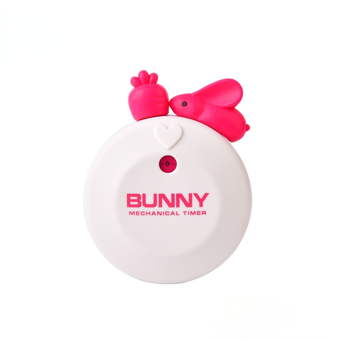 Cute rabbit kitchen timer 60 minutes mechanical countdown reminder alarm clock halloween decoration timer: White