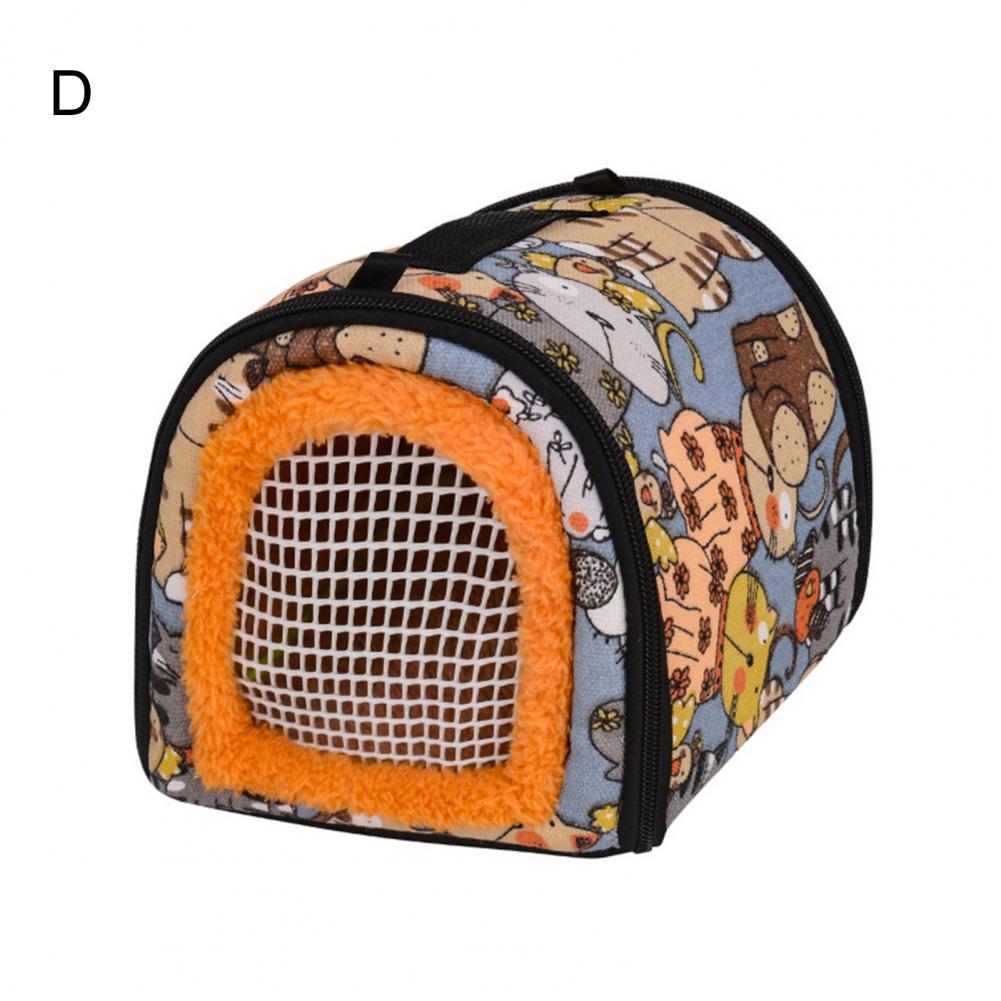 Small Animal Carrier Portable Hedgehog Travel Bag Bed House Keep Warm Ultralight Rabbit Hamster Outdoor Pet Travel Bag:  D