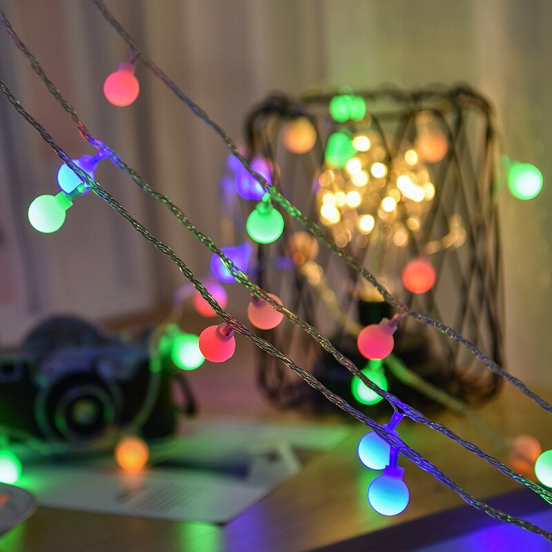 10M Outdoor Waterproof LED Lighting Strings Fairy Garland LED Ball String Lights Xmas Year Party Light Chains PD039