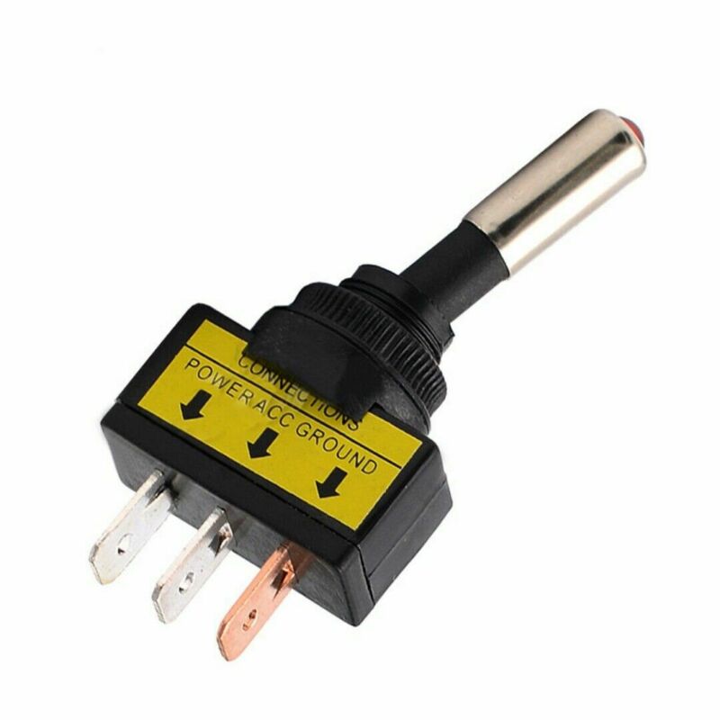 12V 20A Car Auto Red LED Light Toggle Rocker Switch 3Pin SPST ON/OFF Sales