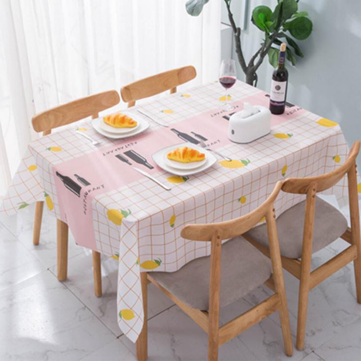 Moderne Minimalistische Huishoudelijke Tafelkleed Waterdicht Anti-Brandwonden En Olie-Proof Rechthoekige Geen Wassen Tafel Mat