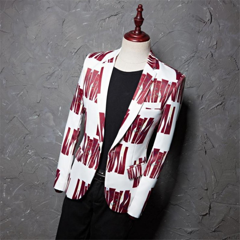 Men's Blazer - Slim Fit - Single Breasted - Notched Collar - Polyester - Formal Business Party Wedding Prom