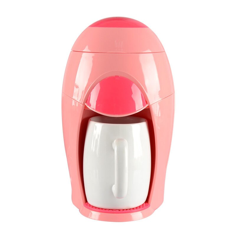 Single Coffee Machine Small Drip Tea Machine Portable Multi-functional Washing and Boiling Appliance For Home Office Black /Pink: Pink / AU