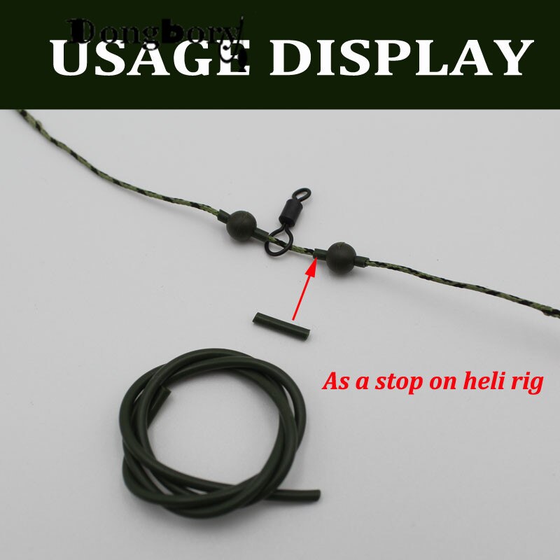 3PCS Silicone Rig Tube Tubing Carp Fishing Hair Rig Heli Rig Material Carp Fishing Accessories Tackle Rubber Sleeve Stop