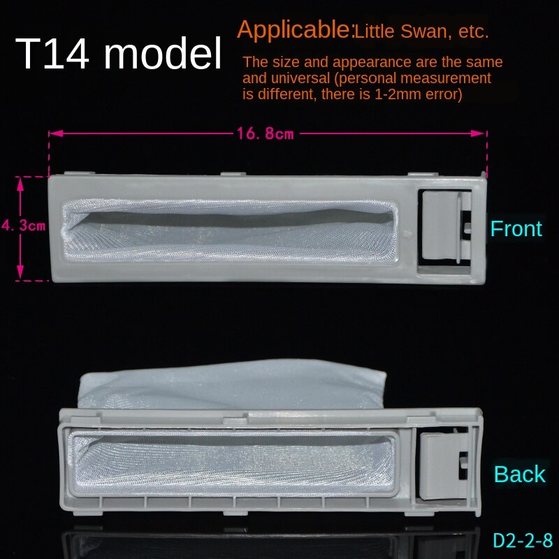 Automatische Semi-Automatische Pulsator Wasmachine Filter Doos Garbage Collection Doos Filter Filter Tas Reparatie Onderdelen: T14- washer Filter