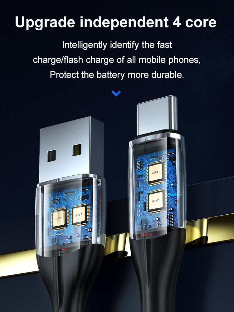 SRT cavo USB tipo-c cavo di ricarica rapida caricabatterie USB-C telefono cellulare cavo USB tipo-c cavo USB cavo cellulare