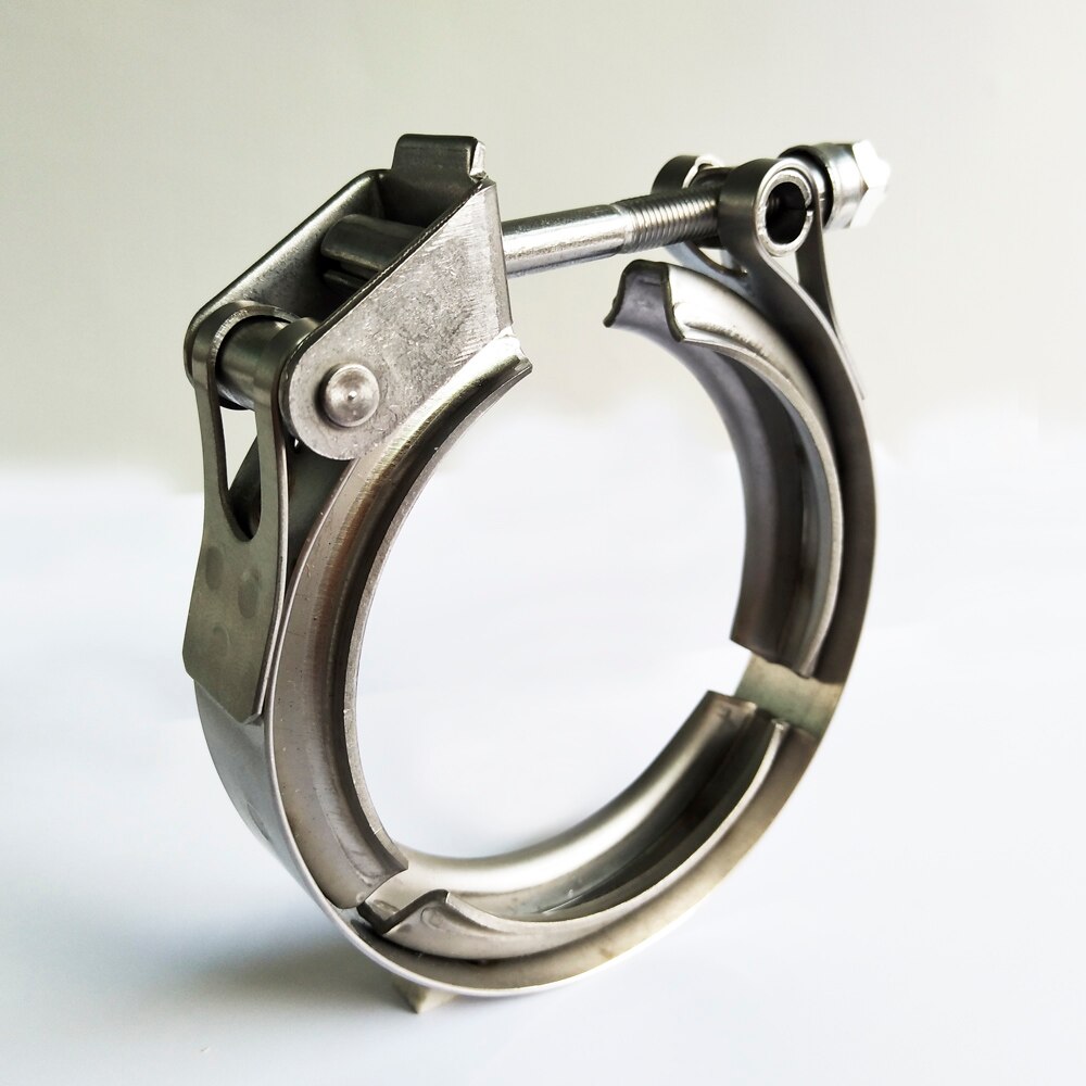 Zuczug 1.5 to 6.0 tommer quick release v band klemme rustfrit stål 304 udstødnings nedløbsrør - kun klemme uden flanger