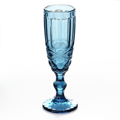 Vintage farge preget champagneglass liten juice kopp glass beger husholdning tykt rødvin glass vin cocktail: C