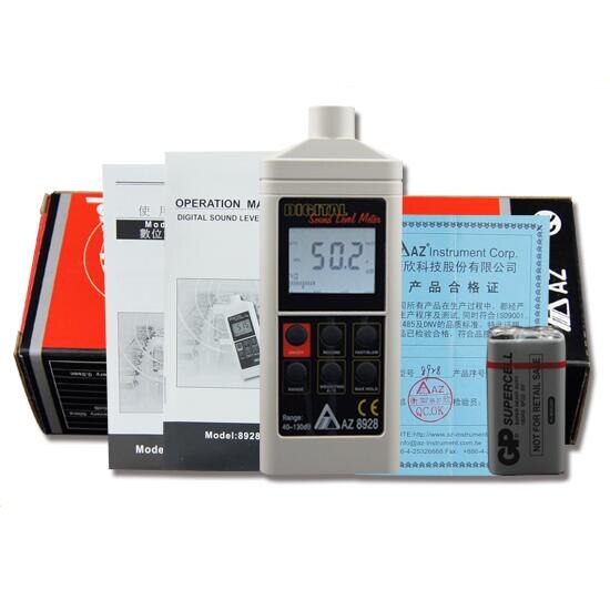 AZ-8928 Digital Sound Level Meter Measuring Range 40-130dB Digital Noise Meter
