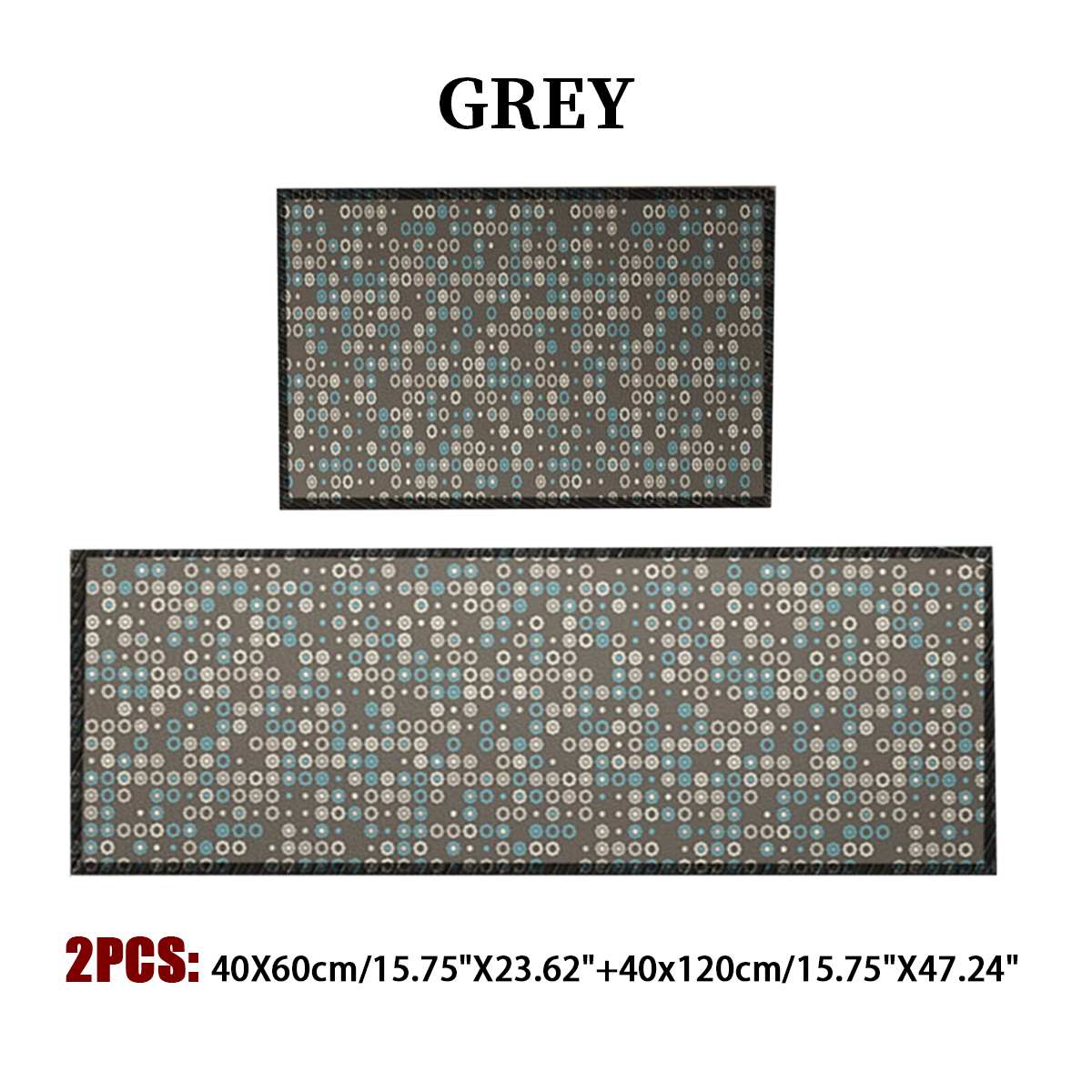 2 Stuks Keuken Vloer Tapijt Vloermat Moderne Geometrische Patternarea Rug Antislip Badkamer Absorberende Deurmat Pad Mat Deurmat: Grey