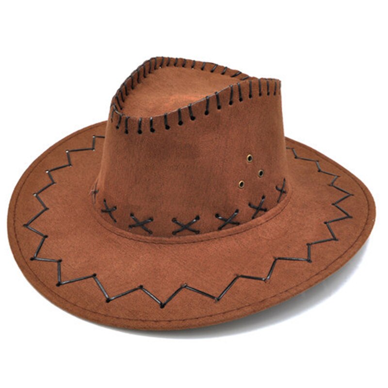 Cowboy hat male women's general hat cowboy hat Suede Look Wild West Fancy Dress Mens Ladies Cowgirl Unisex Hats