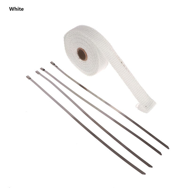 5M Roll Glass Heat Shield Exhaust Duct Heat Insulation Belt: Silver