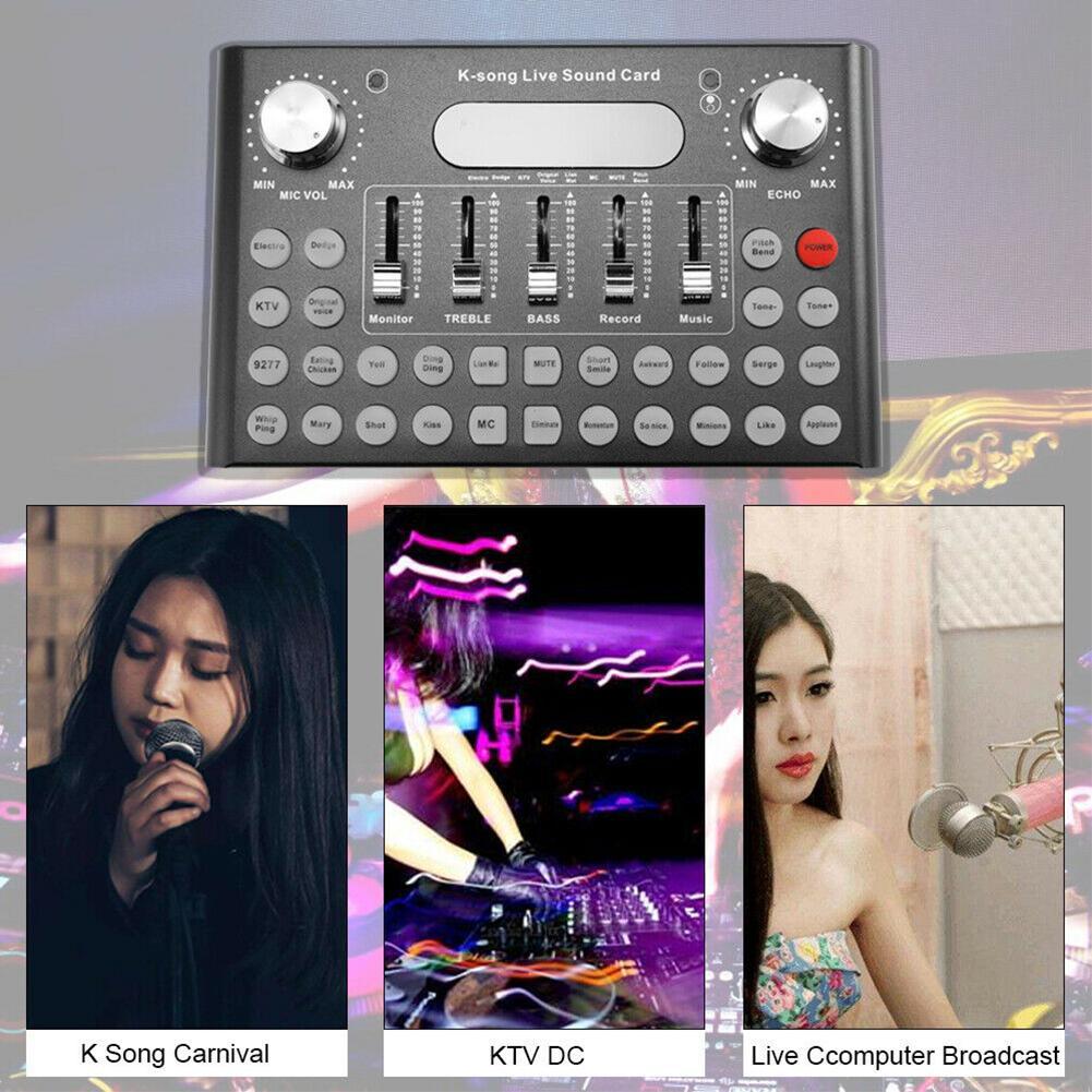 F007 – téléphone, musique vocale, Audio , casque USB, Microphone, divertissement, diffusion web en direct, carte son, chant, chanson K