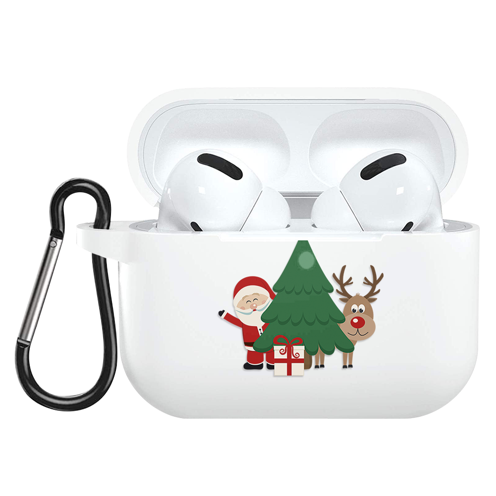 Julår för apple airpods 3 fodral mjuk silikon matt coque bluetooth trådlöst hörlursfodral för air pods pro: Kpet-bd-sdsrl 3d