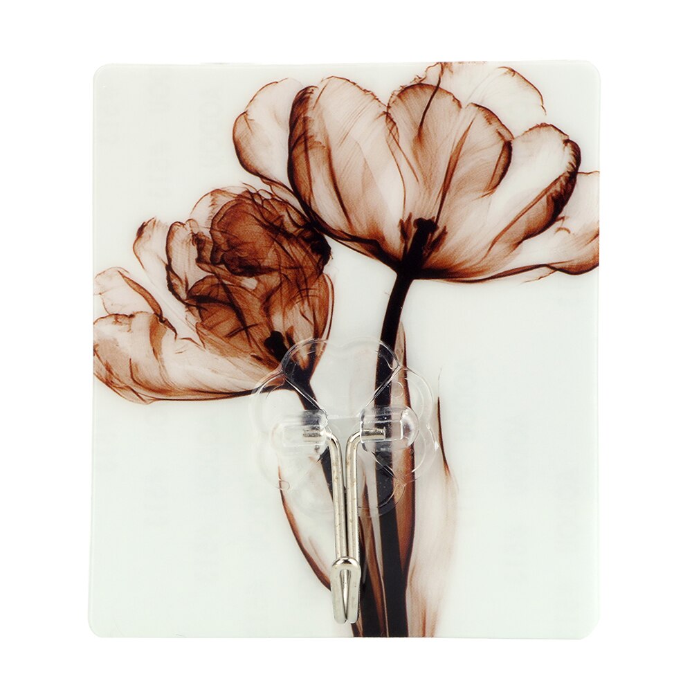 Support collant mural accessoires de salle de bain salle de bain cuisine crochets vêtements porte-serviettes crochet adhésif motif fleur