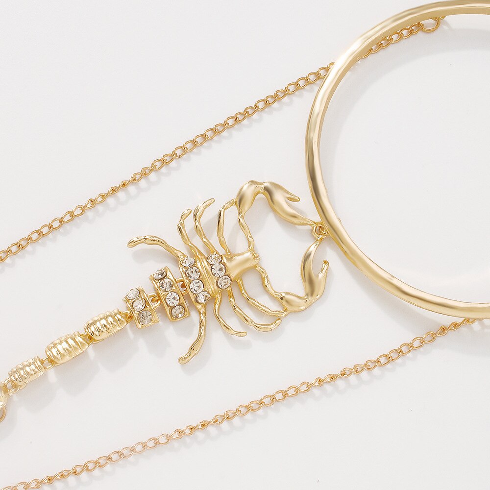 Brazalete de escorpión para mujer, brazalete con arnés de esclavo, estilo Retro, Punk, Halloween, Unisex